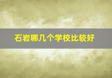 石岩哪几个学校比较好