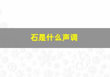 石是什么声调