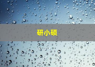 研小硕