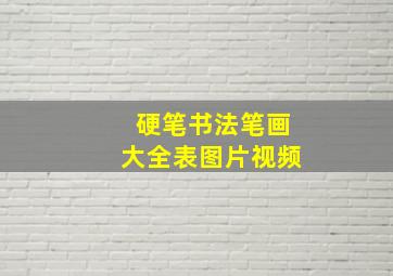 硬笔书法笔画大全表图片视频