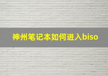 神州笔记本如何进入biso