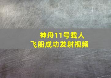 神舟11号载人飞船成功发射视频