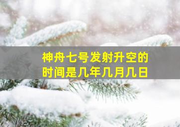 神舟七号发射升空的时间是几年几月几日