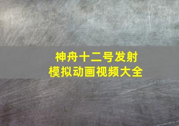 神舟十二号发射模拟动画视频大全