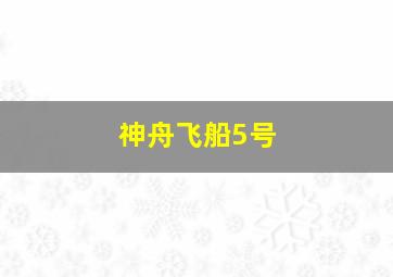 神舟飞船5号