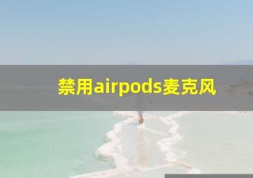 禁用airpods麦克风