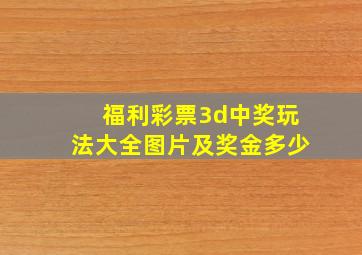 福利彩票3d中奖玩法大全图片及奖金多少