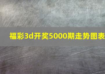 福彩3d开奖5000期走势图表