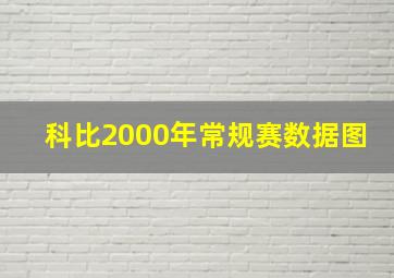 科比2000年常规赛数据图