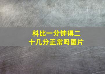 科比一分钟得二十几分正常吗图片