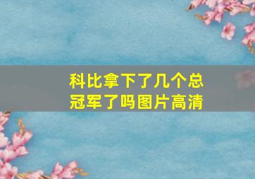 科比拿下了几个总冠军了吗图片高清