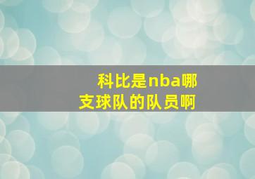 科比是nba哪支球队的队员啊