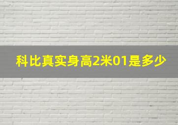 科比真实身高2米01是多少