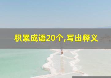 积累成语20个,写出释义