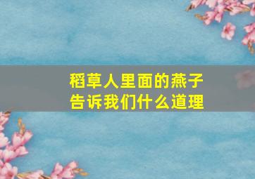 稻草人里面的燕子告诉我们什么道理