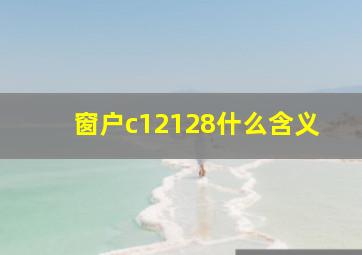 窗户c12128什么含义