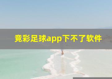 竞彩足球app下不了软件