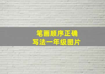 笔画顺序正确写法一年级图片