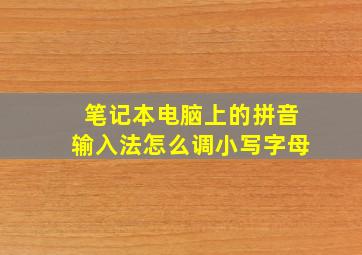 笔记本电脑上的拼音输入法怎么调小写字母