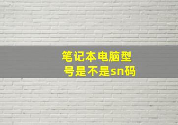 笔记本电脑型号是不是sn码