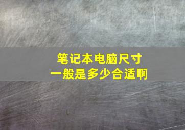 笔记本电脑尺寸一般是多少合适啊