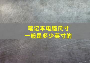 笔记本电脑尺寸一般是多少英寸的