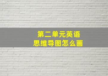 第二单元英语思维导图怎么画