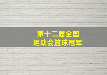 第十二届全国运动会篮球冠军