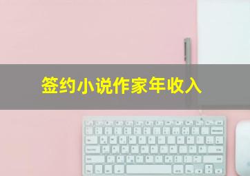 签约小说作家年收入