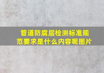 管道防腐层检测标准规范要求是什么内容呢图片