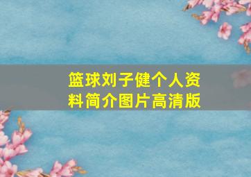 篮球刘子健个人资料简介图片高清版