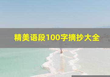 精美语段100字摘抄大全