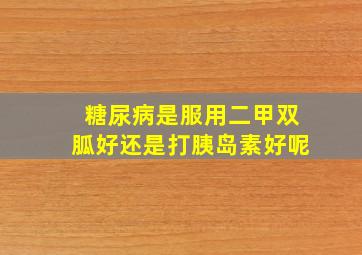 糖尿病是服用二甲双胍好还是打胰岛素好呢