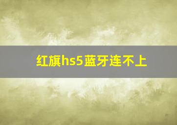 红旗hs5蓝牙连不上