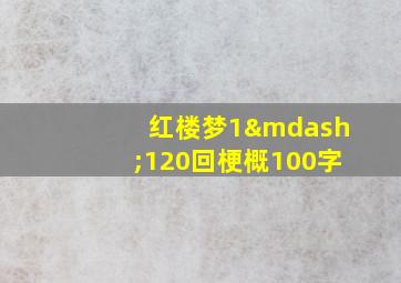 红楼梦1—120回梗概100字