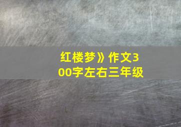 红楼梦》作文300字左右三年级