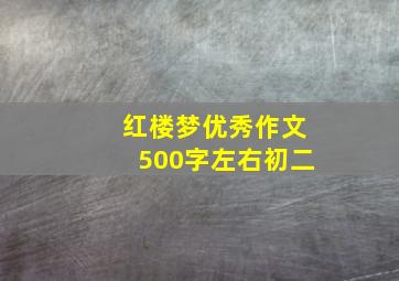 红楼梦优秀作文500字左右初二