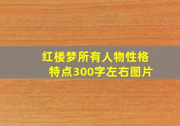 红楼梦所有人物性格特点300字左右图片