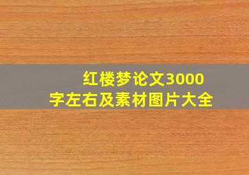 红楼梦论文3000字左右及素材图片大全