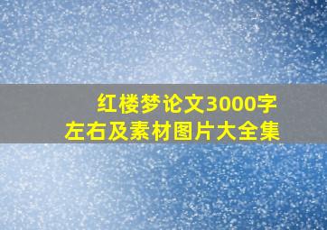 红楼梦论文3000字左右及素材图片大全集