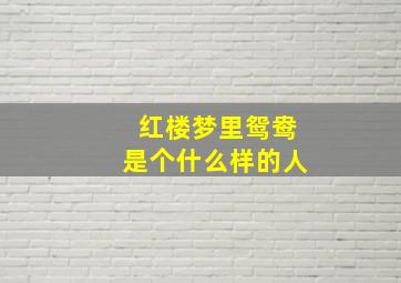 红楼梦里鸳鸯是个什么样的人