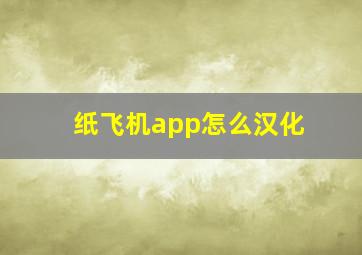 纸飞机app怎么汉化