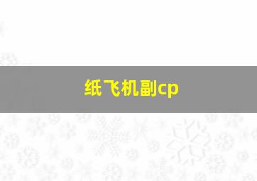 纸飞机副cp