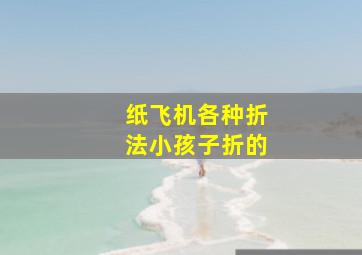 纸飞机各种折法小孩子折的