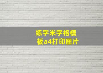 练字米字格模板a4打印图片