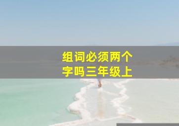 组词必须两个字吗三年级上