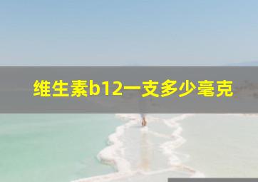 维生素b12一支多少毫克