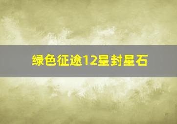 绿色征途12星封星石