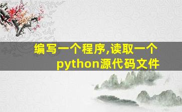 编写一个程序,读取一个python源代码文件