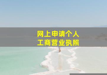 网上申请个人工商营业执照